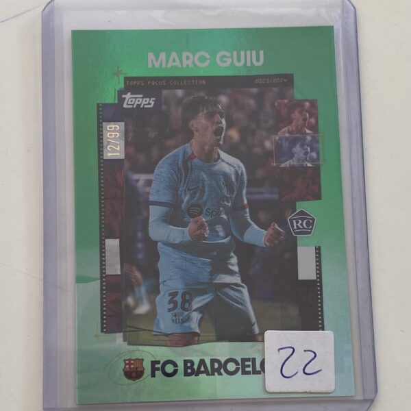MARC GUIU NUMERADA 12/99 TOPPS FOCUS COLLECTION FC BARCELONA