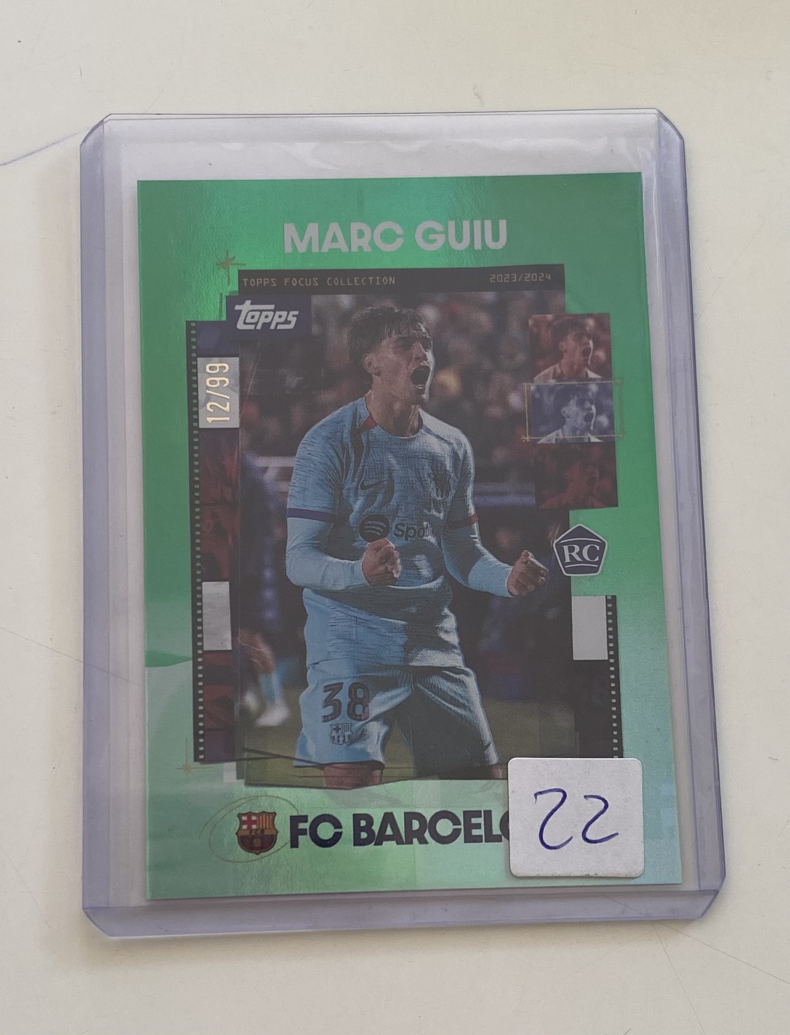 MARC GUIU NUMERADA 12/99 TOPPS FOCUS COLLECTION FC BARCELONA