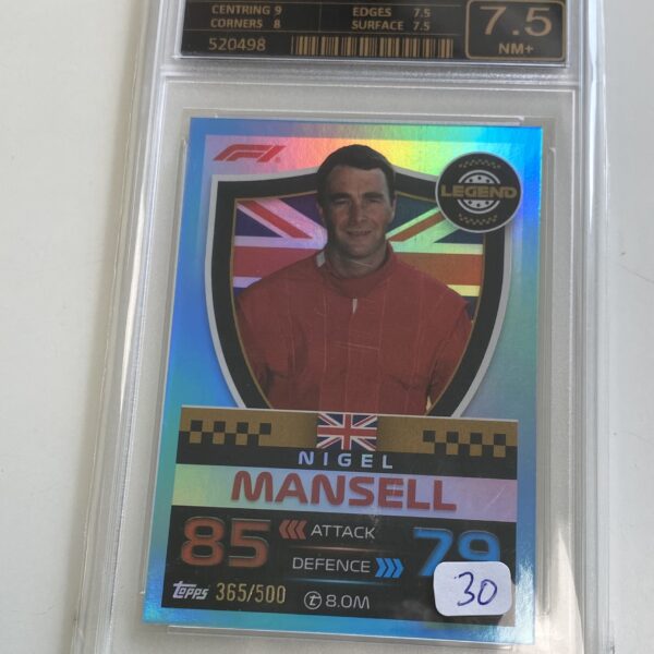 NIGEL MANSELL EUROPEAN GRADING 7,5 CARTA NUMERADA 365/500
