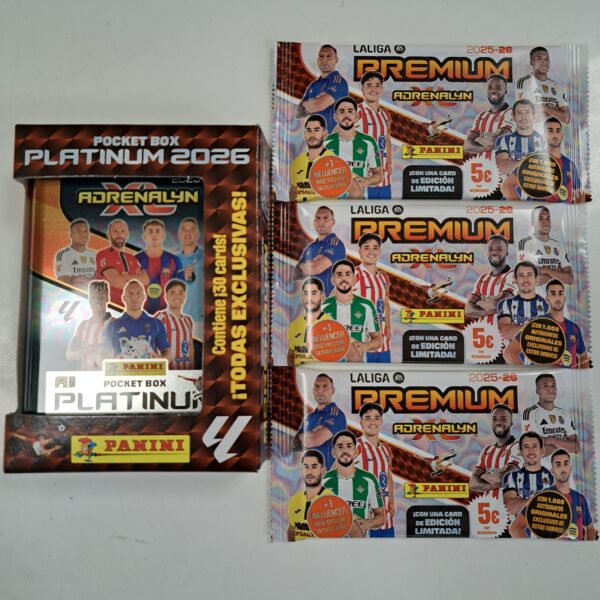 LOTE ADRENALYN XL 2026 POCKET BOX PLATINUM  + 3 SOBRES PREMIUM