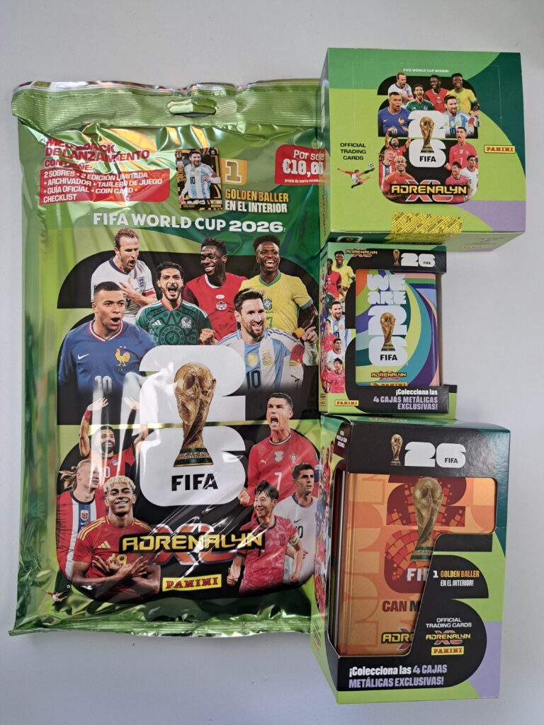 ADRENALYN XL FIFA WORLD CUP 2026 LOTE ALBUM +CAJA+TINBOX -POCKETBOX